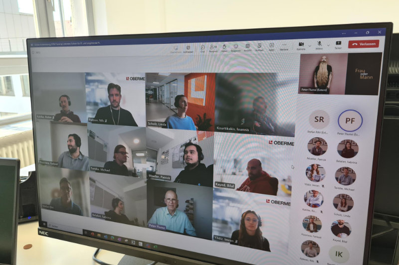 Bildschirmfoto eines Online-Meetings